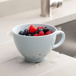 Zeal Berry 10cm Melamine Colander with Handle - Duck Egg