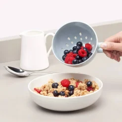 Zeal Berry 10cm Melamine Colander with Handle - Duck Egg