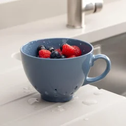 Zeal Berry 10cm Melamine Colander with Handle - Provence Blue