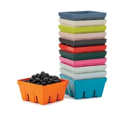 Zeal 12cm Melamine Berry Box & Colander - Forest Green