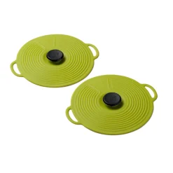 Zeal 10cm Self Sealing Pack of 2 Silicone Lids - Lime