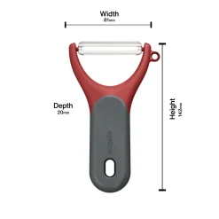 Zyliss Eco Handle Y Soft Skin Peeler - Red